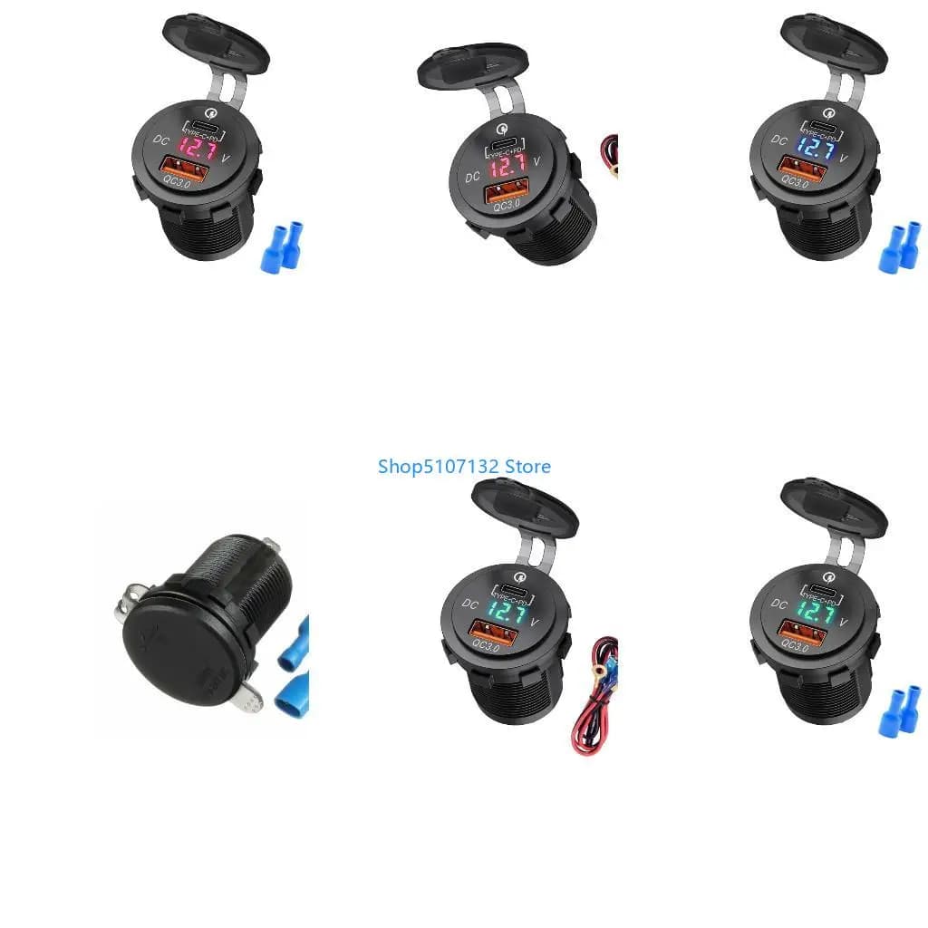 87HD MultiDevice Charging Adapters PD Car Voltages Detection System USB Hubs