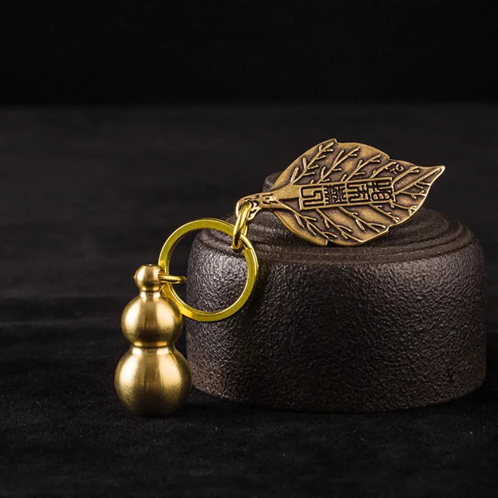 Portachiavi Creativo a Forma di Zucca, Ciondolo in Ottone Liscio, Aspetto Elegante e Chic, Leggero e Facile da Usare, Ornamento per Chiavi