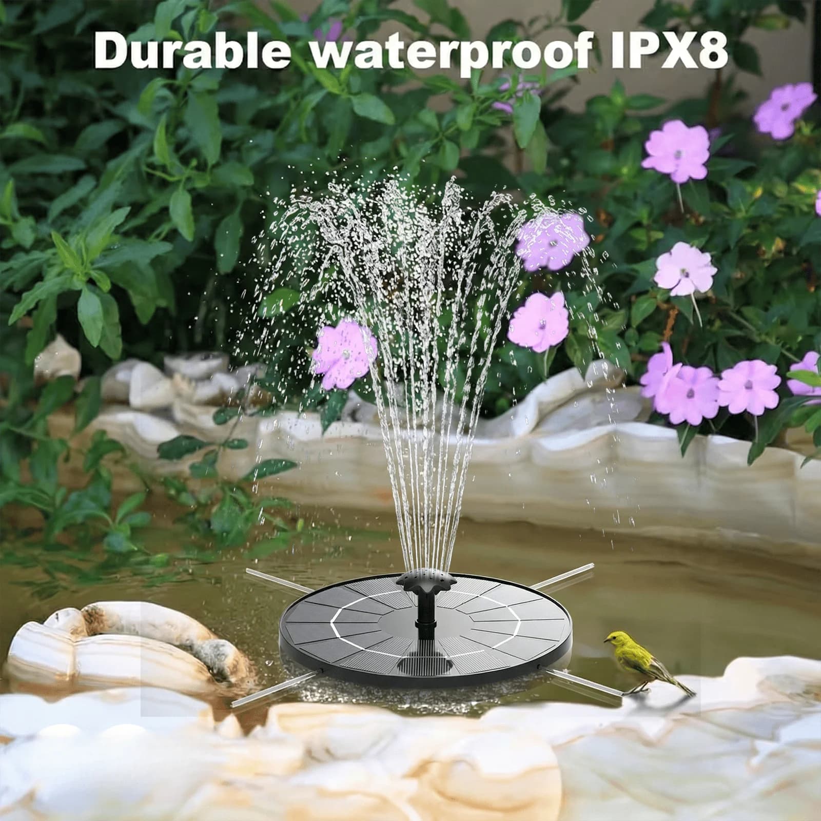 solar fountain,pool decoration outdoor,pool accessories,Free Standing Solar Panel Kit Water Fountain for Garden,garden decor