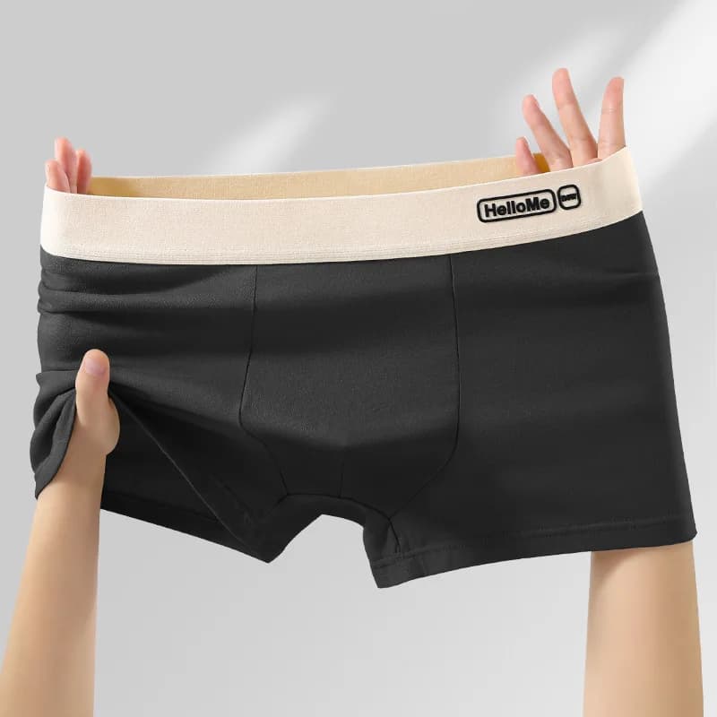 Men's Cotton Boxer Shorts Underwear Breathable Comfortable Sexy Solid Color Adult Hombre Panties Trunks