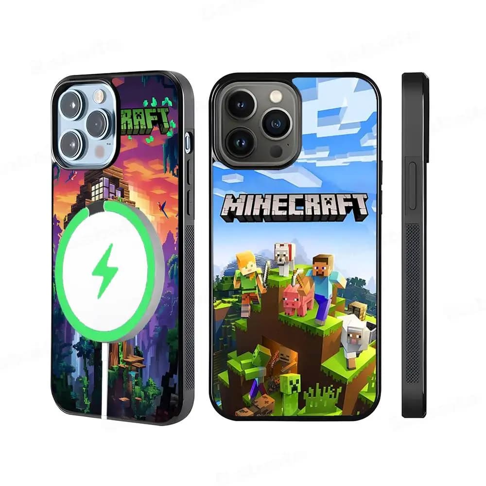 Game M-MineS C-CraftEs For Magsafe Magnetic Phone Case Wireless PC+TPU For IPhone 11 12 13 14 15 16 17 Pro Max Plus