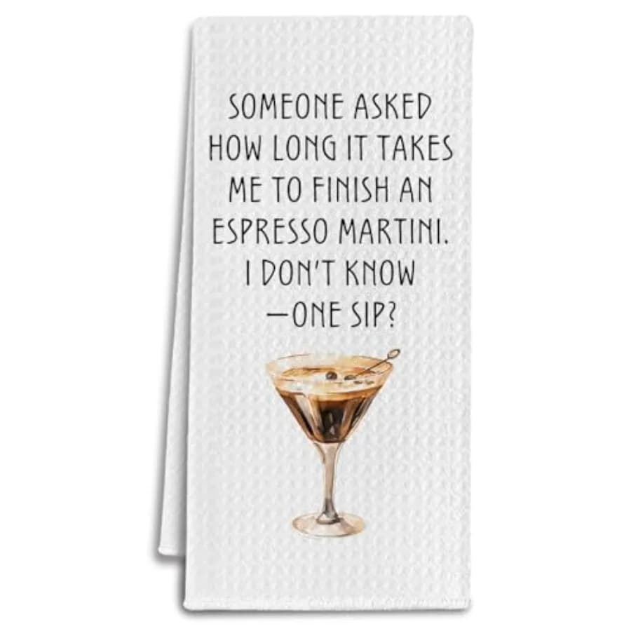 Humorous Martini Kitchen Towels, Gifts for Women, Gifts for Cocktail Lovers Decorative Dish Tea Hand Towels for Kitchen Bar, 16