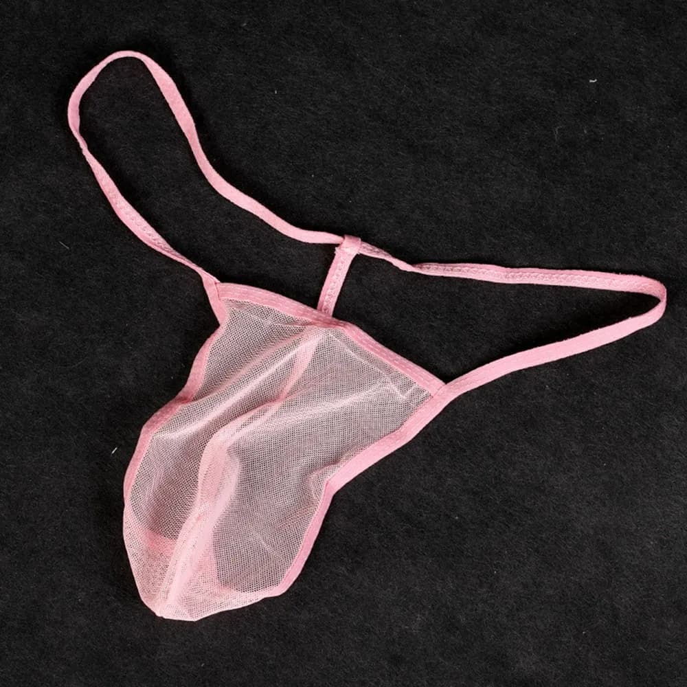 Intimo perizoma sexy elasticizzato da uomo alla moda vedere attraverso la maglia perizoma mutandine a vita bassa slip da uomo pantaloncini