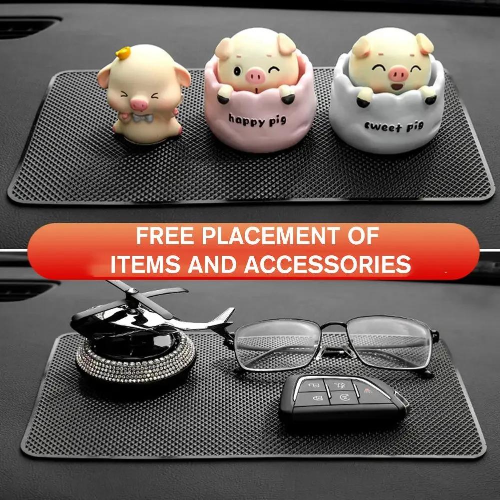 New Car Dashboard PVC Anti-slip sticky black Support for automatic phone Anti-slip sticky gel cap 3 sizes are black