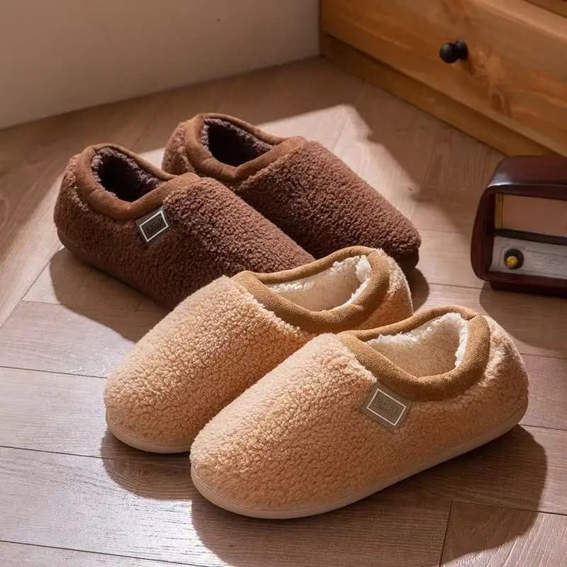 Pantofole invernali unisex Scarpe da uomo Mocassino Scarpe da interno calde in pelliccia da uomo Casual piatte leggere morbide da passeggio Scarpe da donna
