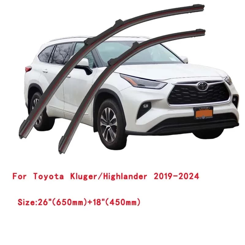 Per Toyota Highlander Kluger 2000-2024: Spazzole Tergicristallo Anteriori, Accessori Lavavetri, Pulizia Finestrini