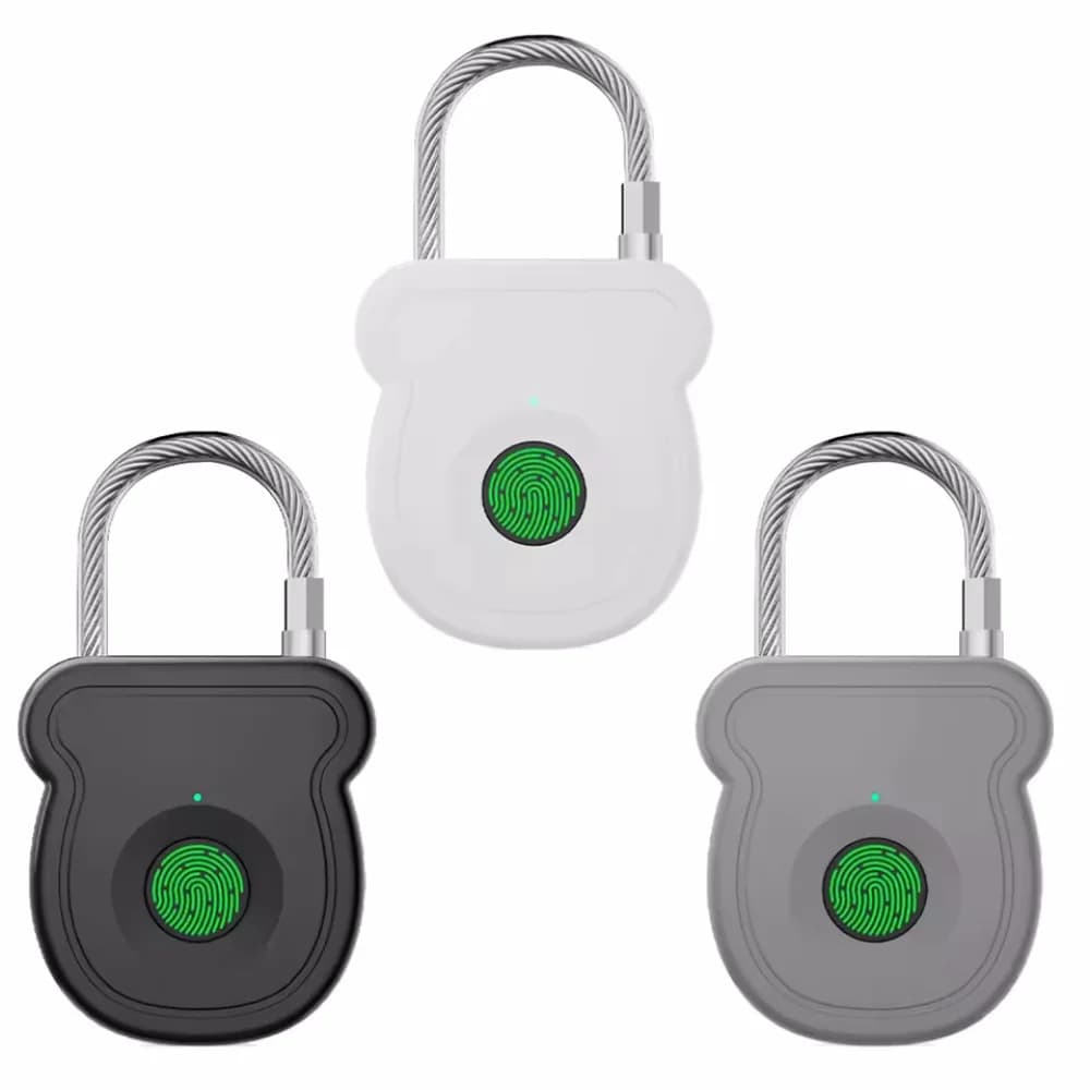 Lucchetto intelligente impermeabile senza chiave Sblocco da 0,5 secondi Ricarica USB Blocco senza chiave Antifurto ABS Blocco antifurto portatile Armadietto da palestra