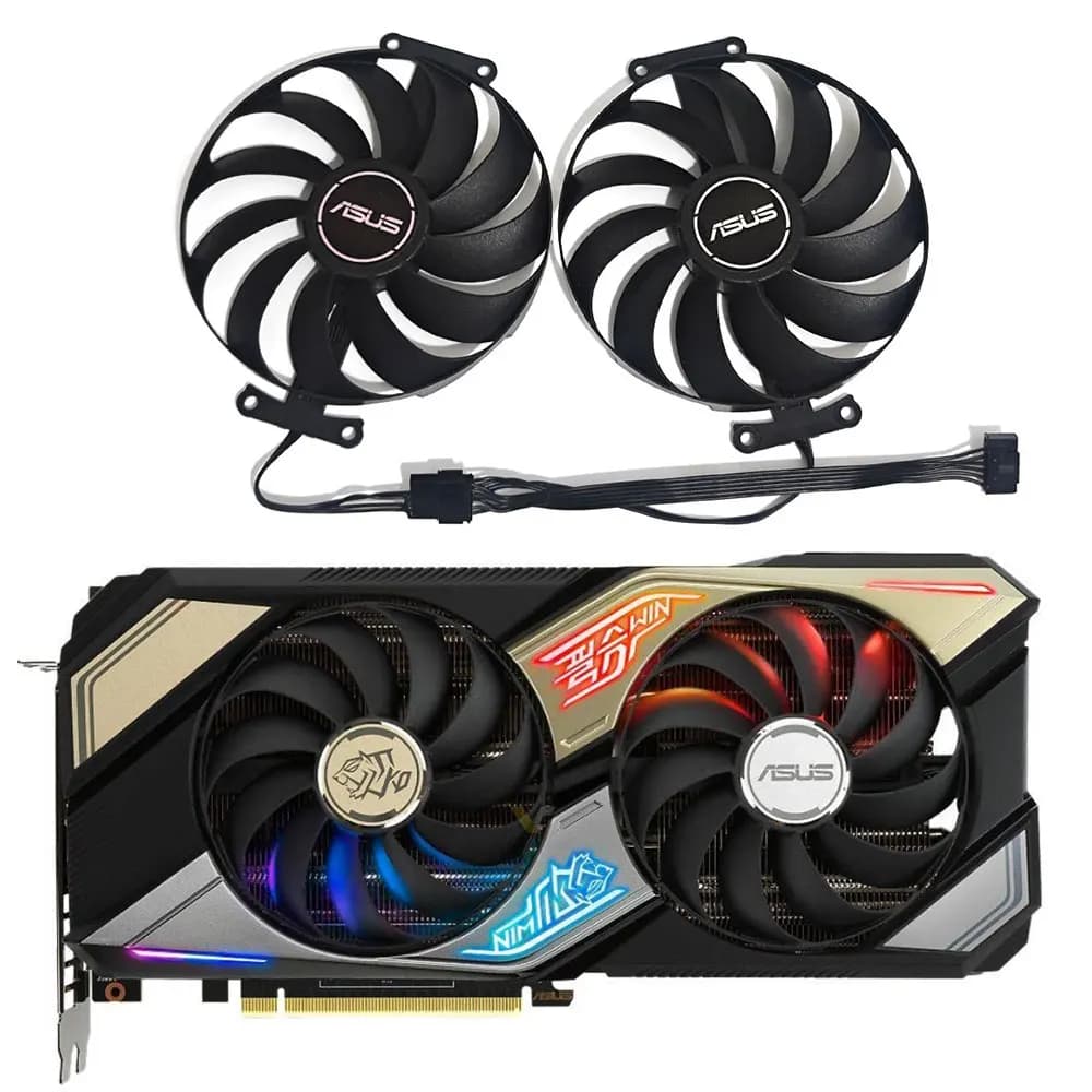 2 VENTOLA 95MM CF1010U12S FDC10U12S9-C T 129215 Ventola di raffreddamento della scheda video SU, per ASUS KO GeForce RTX 3070、RTX 3060TI、RTX 3060 OC Edition