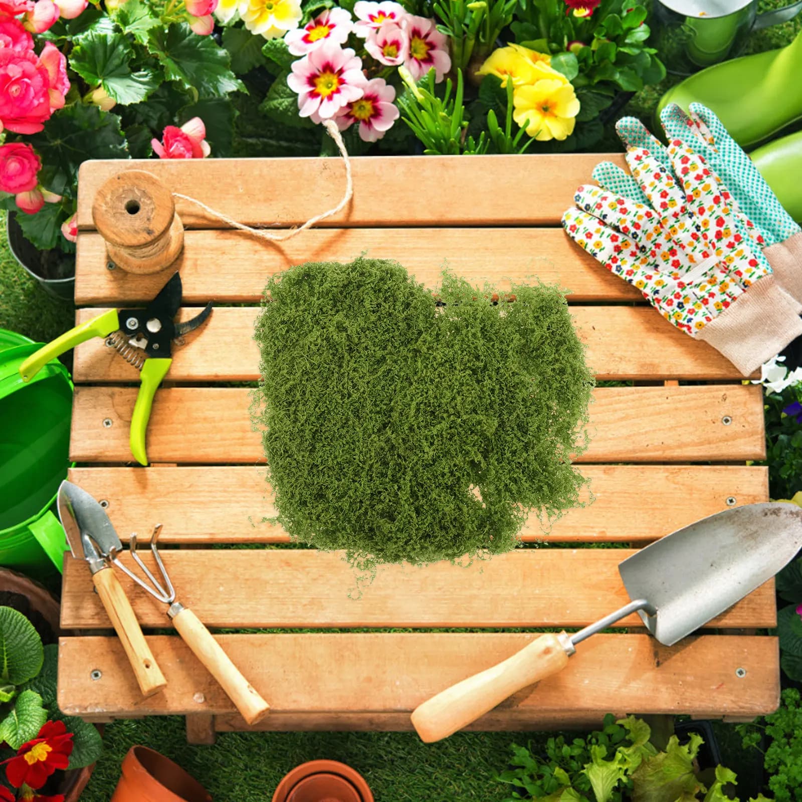 Realistic Artificial Musk Carpet for Indoor Plants, Fate Garden, Terrarium, Landscape Decoration