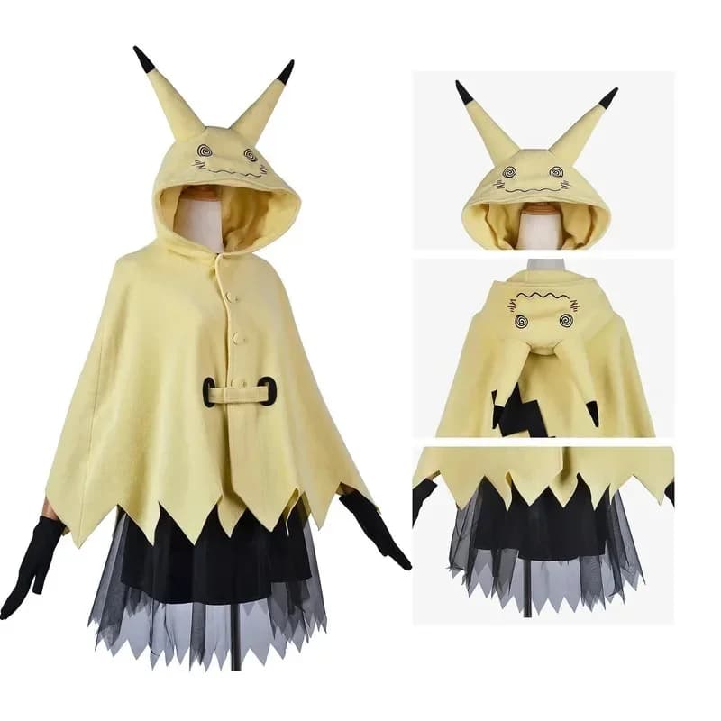 Premium Anime Mimikyu Cosplay Costume Dress Up Clothes Halloween Party Comic-con Carnival Clothing Outfit Props A