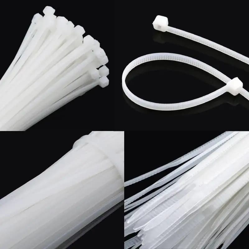 Fascette per cavi in nylon autobloccanti da 3-10 mm Fascette per cavi in plastica Fascette per cavi in bianco e nero Anelli di fissaggio Organizzatore con cerniera