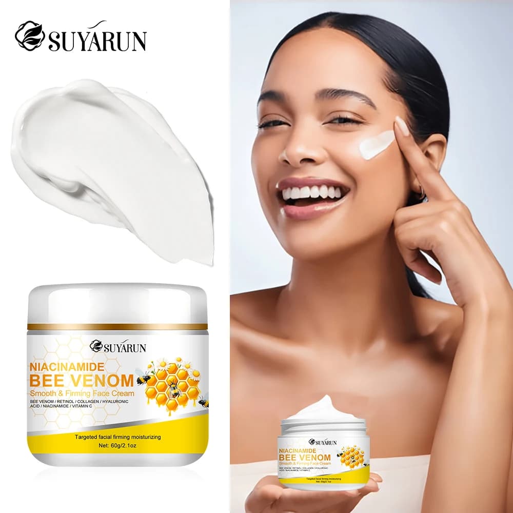 SUYARUN Niacinamide & Bee Venom Face Cream - Anti-Aging Brightening Moisturizer, Tightening Skin Care for Women & Men.