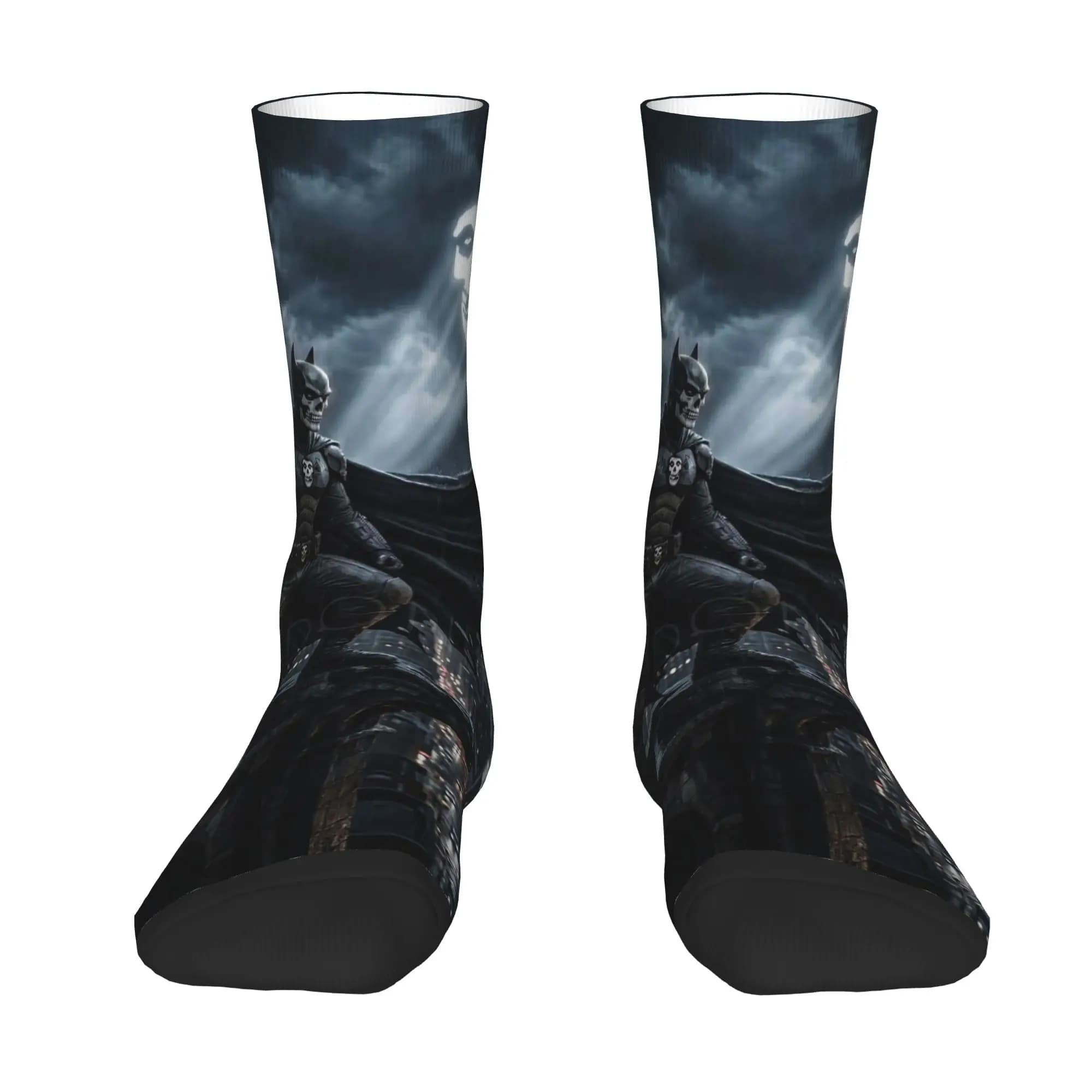 Custom Funny Rock Punk Band Misfits Skull Face Heavy Metal Socks Men Women Warm 3D Print Football Sports Socks