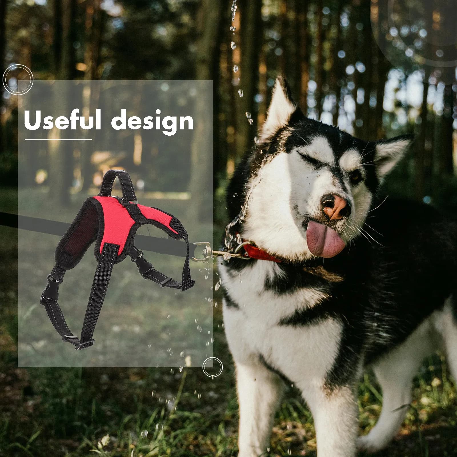 Saddle Style Oxford Cloth Dog Harness Red Size L Comfortable Control Running Large Medium Dog Harness Pet Chest Strap
