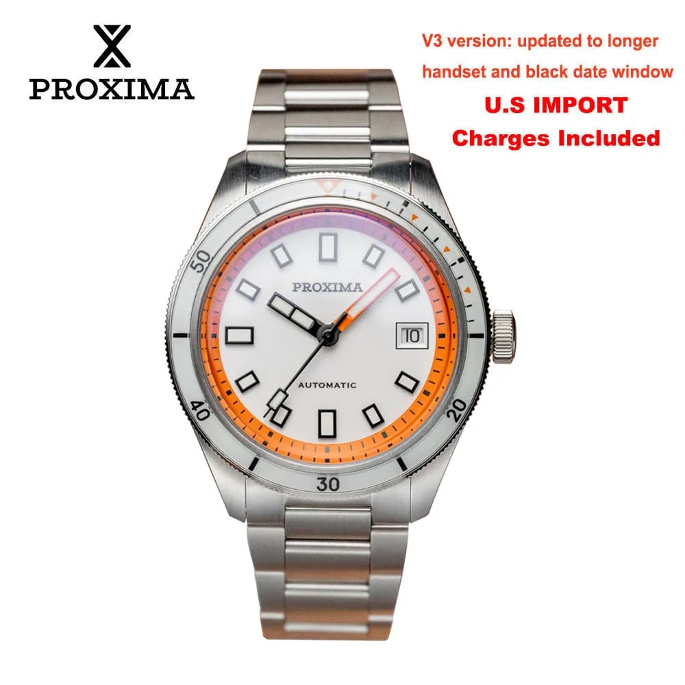 Proxima PX1703 Luxury Diving Watch Waterproof Men's Watch PT5000 Men's Watches Stainless Steel Sapphire Bezel BGW9 Luminous