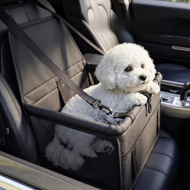 Dog Car Seat Cover Foldable Hammock Pet Harness Cat Transport Bag Basket Cushion Travel Bags for Small to Medium Dogs, Puppies