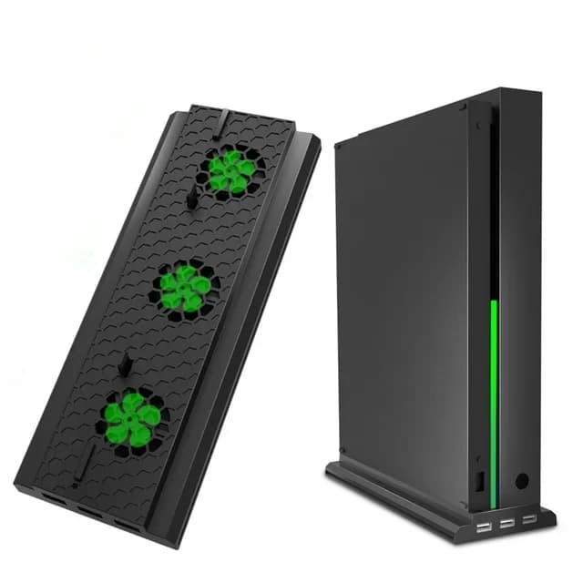 Supporto verticale Dock Xbox ONE X con 3 ventole di raffreddamento + 3 porte USB Hub Base di raffreddamento