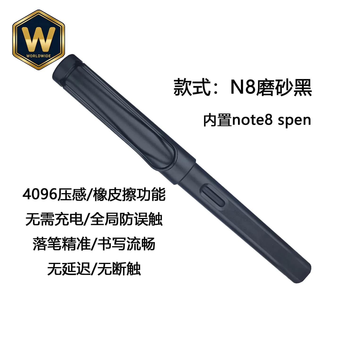 For Samsung Galaxy Note 8 Stylus Pen, Replacement SPen, Capacitive Touch Pen for Tablet & E-Book, Matte Black