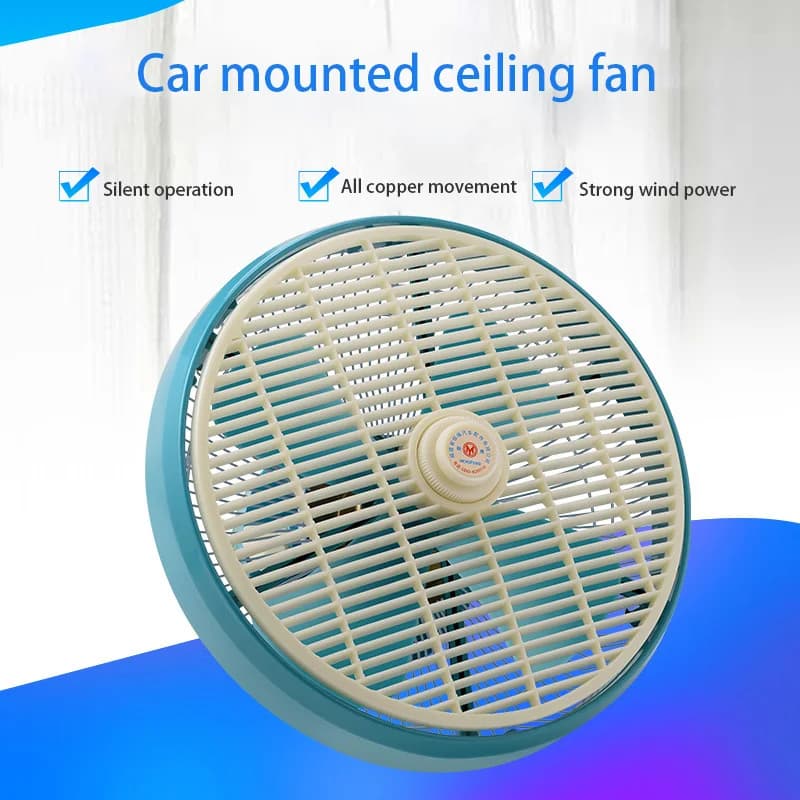 Ventilatore elettrico per auto Ventilatore per camion 12V/24V con ventilatore per energia eolica super grande Ventilatore per macchine edili in plastica ispessita