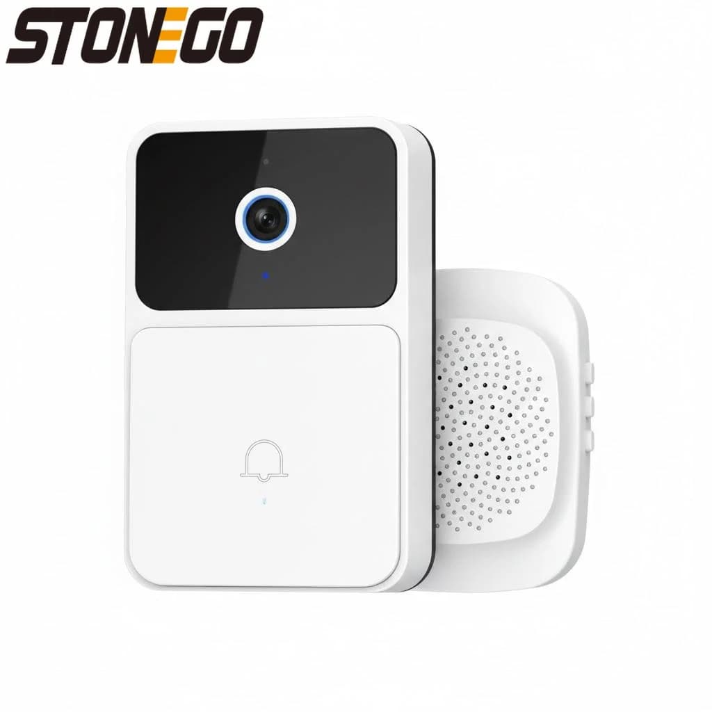 Campanello Video WiFi Wireless, Sistema Interfono Domestico, Visore Intelligente per Porta con Visione Notturna e Controllo tramite App