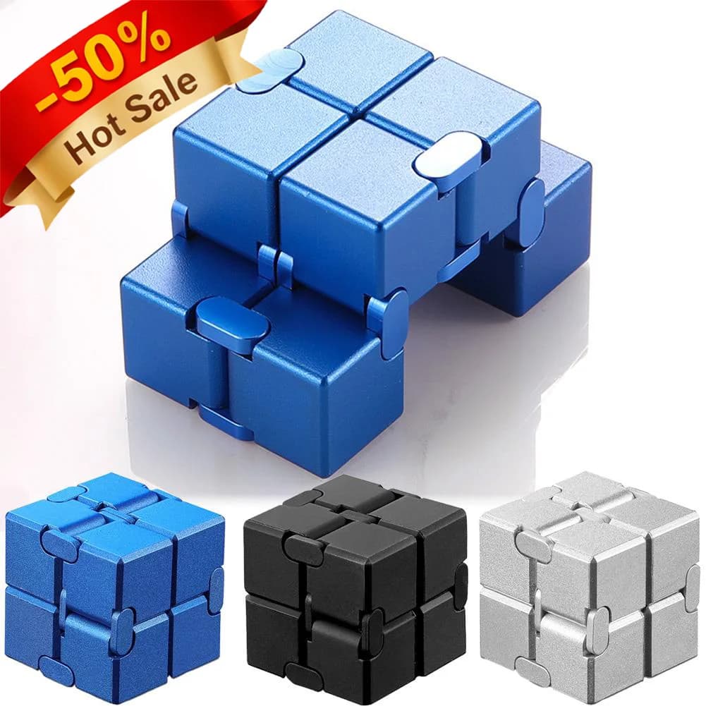 Fidget Cube 2026 Upgrade, Giocattolo Antistress in Metallo, Cubo Infinito per Alleviare Stress e Ansia
