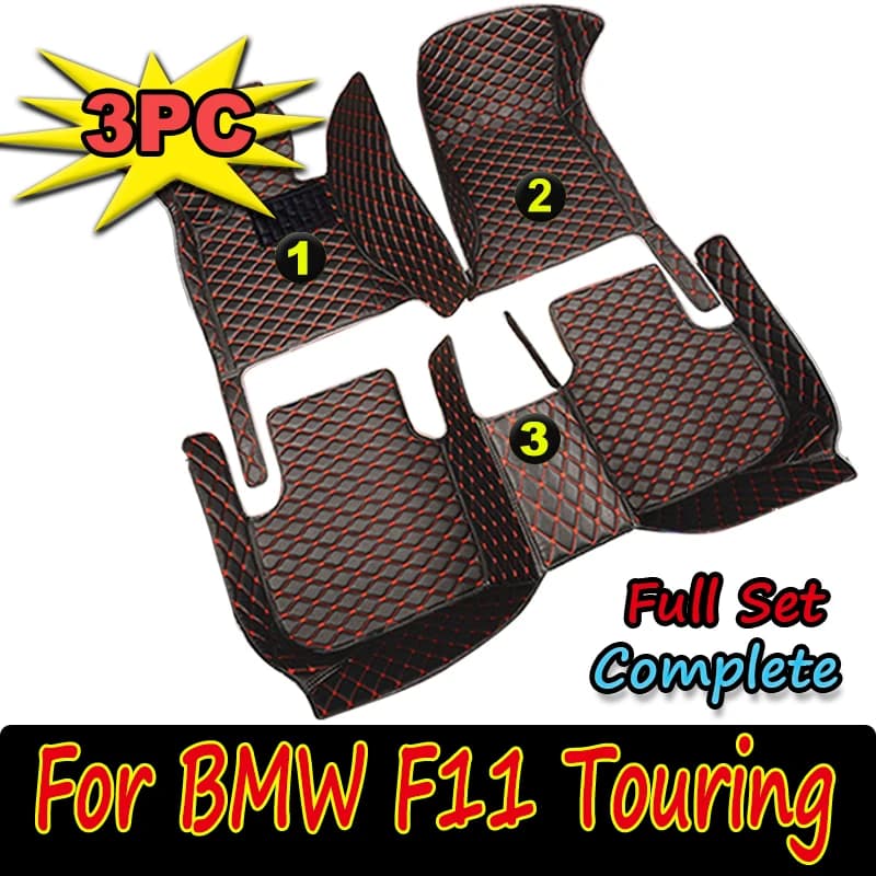 Tappetini Auto automobilistici personalizzati per BMW F11 Touring 2011 2012 2013 2014 Auto Luxury Leather uomo donna tappetini Auto copertura completa