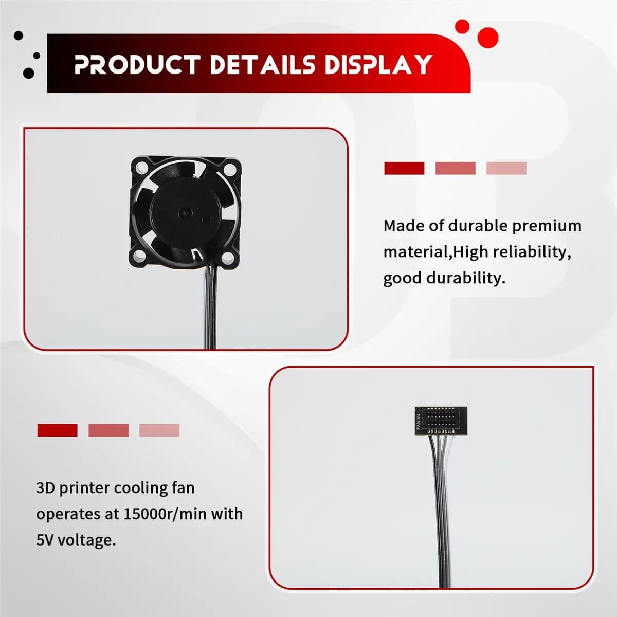 Top Quality~3D Printer Hotend Cooling Fan Mini Cooling Fan PWM Temperature Control for P1S P1P