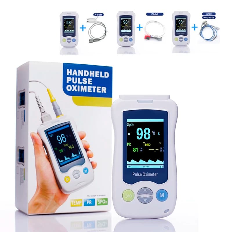 Medical Portable Pulse Oxymeter for Adults, Newborns, Children, Mini OLED by finger, Model B3