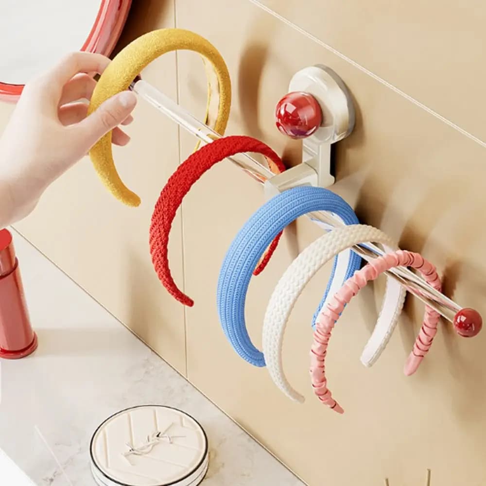Gancio porta asciugamani da parete con ventosa, leggero, organizer porta asciugamani, senza foratura, resistente, gancio porta elastici per capelli