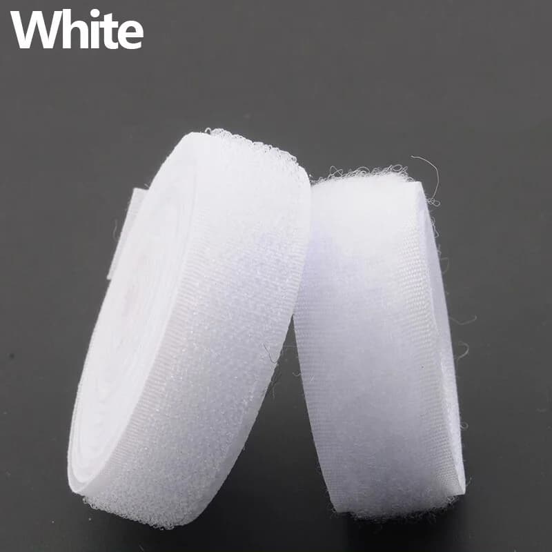 Nastro in velcro da cucire 1/5M | Cinghia Magica in Nylon Non Adesiva 20-50mm Bianca | Fermagli Resistenti per Accessori Fai-da-Te per Abbigliamento/Borse