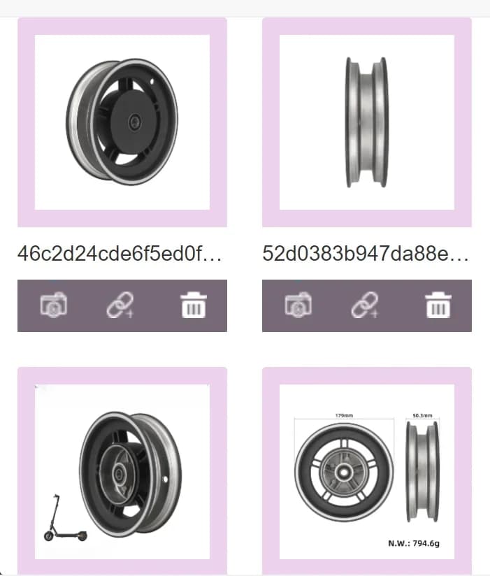 Mozzo ruota anteriore sottovuoto 1pc senza mozzo ruota in lega di alluminio freno a tamburo per accessori parte scooter elettrico Xiaomi 5 Pro