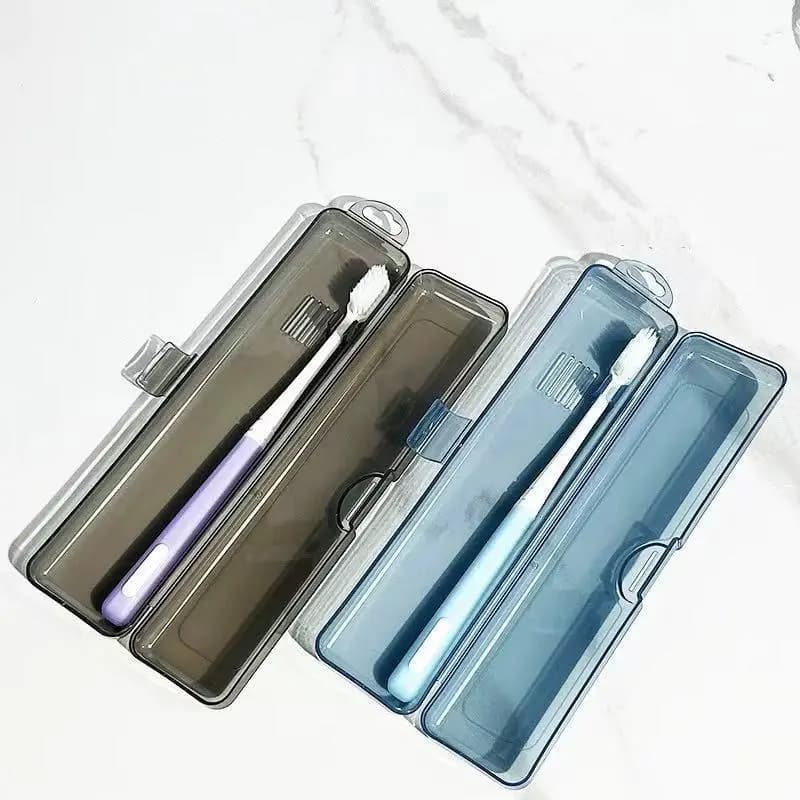 Scatola porta spazzolino trasparente in offerta, custodia organizer da viaggio portatile, contenitore in plastica per spazzolino e dentifricio