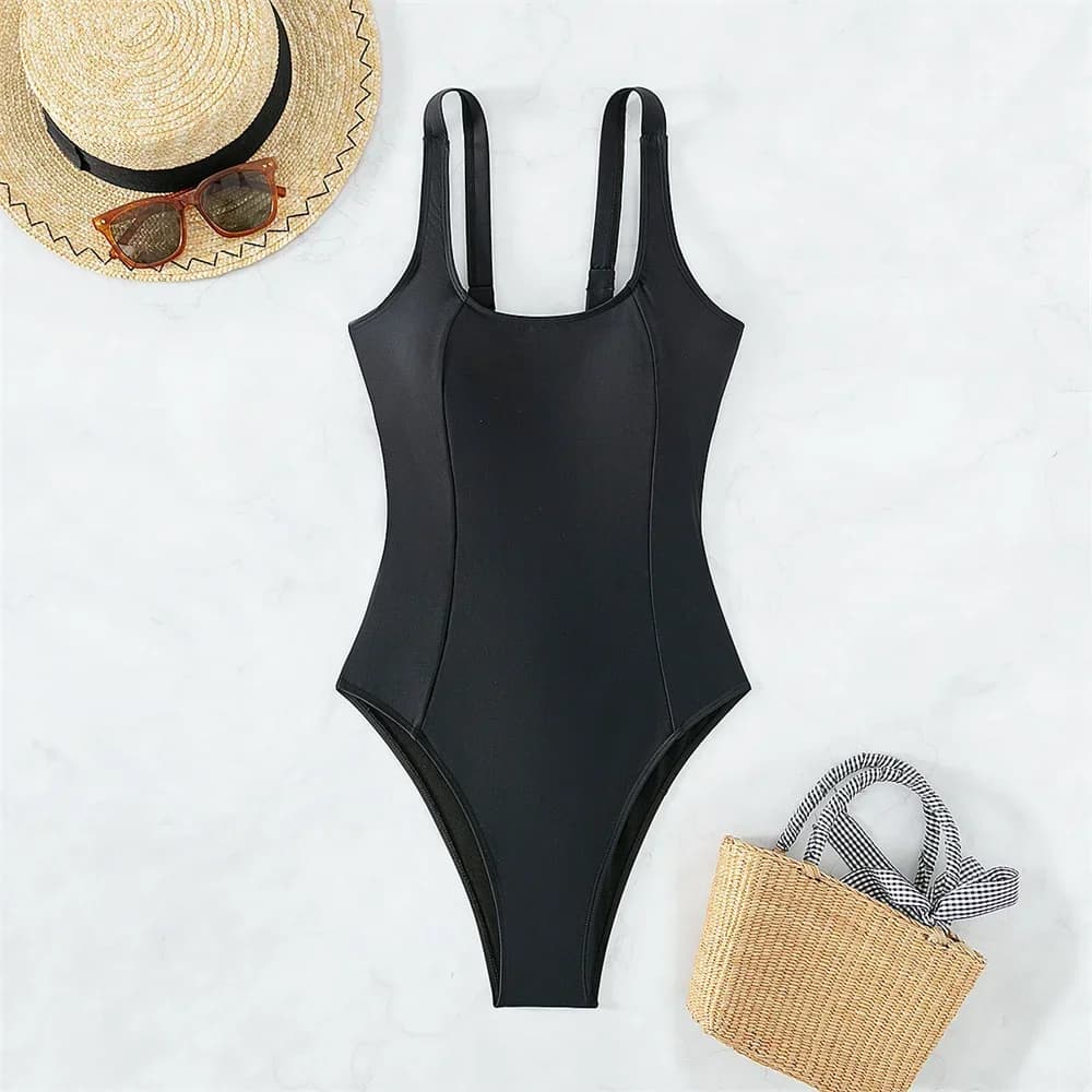 Bikini nero con coulisse scava fuori il costume da bagno Push Up Micro Monokini costumi da bagno per le vacanze delle donne costume da bagno brasiliano da spiaggia Biquini