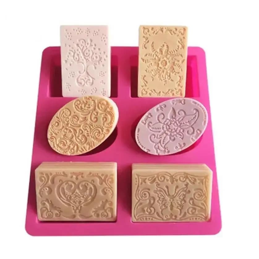 Nuovo creativo fatto a mano 6 fori 3D candela stampo sapone in silicone stampo candela forma resina artigianale decorazioni per la casa artigianato accessori strumenti