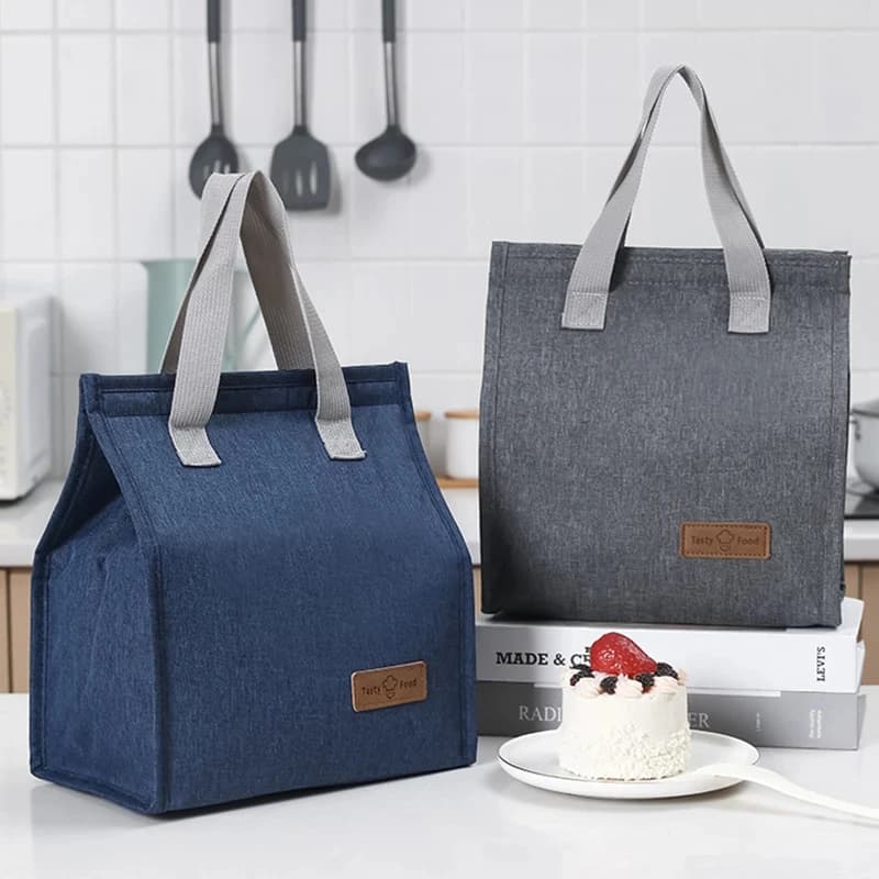 Lunch Bag isolamento termico Lunch Box Storage Handbag tinta unita multifunzionale Kid School Lunch Bags Picnic Food Pouch nuovo