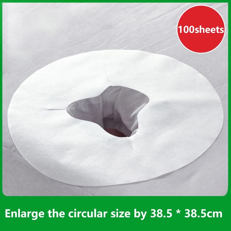 100 pcs Spa Salon Massage Use And Drop Rest of Face Covering For Bearings Cot Bed Sheet Poggiatesta Card Bearing Massage Face Cot Table Cover