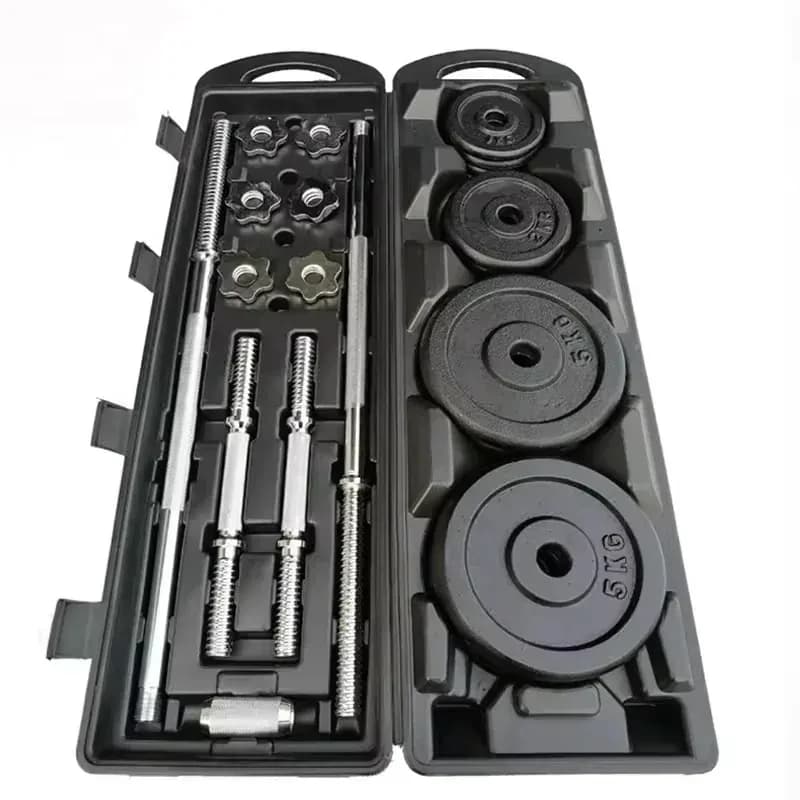10kg 15kg 20kg 30kg Gym Home Weightlifting Dumbbells with Box Painted Black Painted Cast Iron Dumbbells Barbell Set.