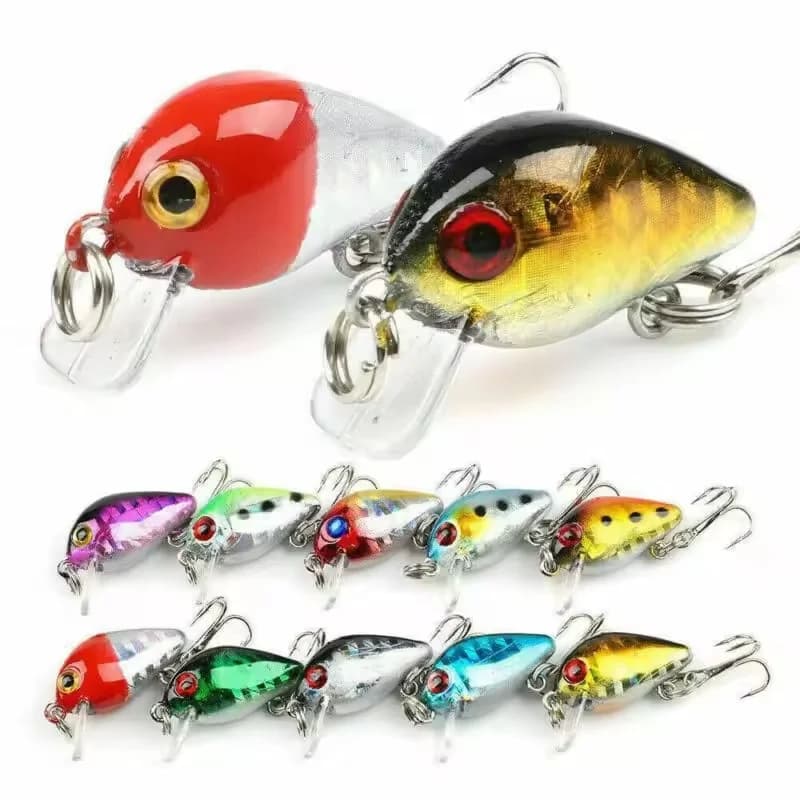 1/2/3 pz. 30mm 2g Crazy Wobbler Mini Crankbait Esche Artificiali Giapponesi Rigide Galleggianti per la Pesca al Bass