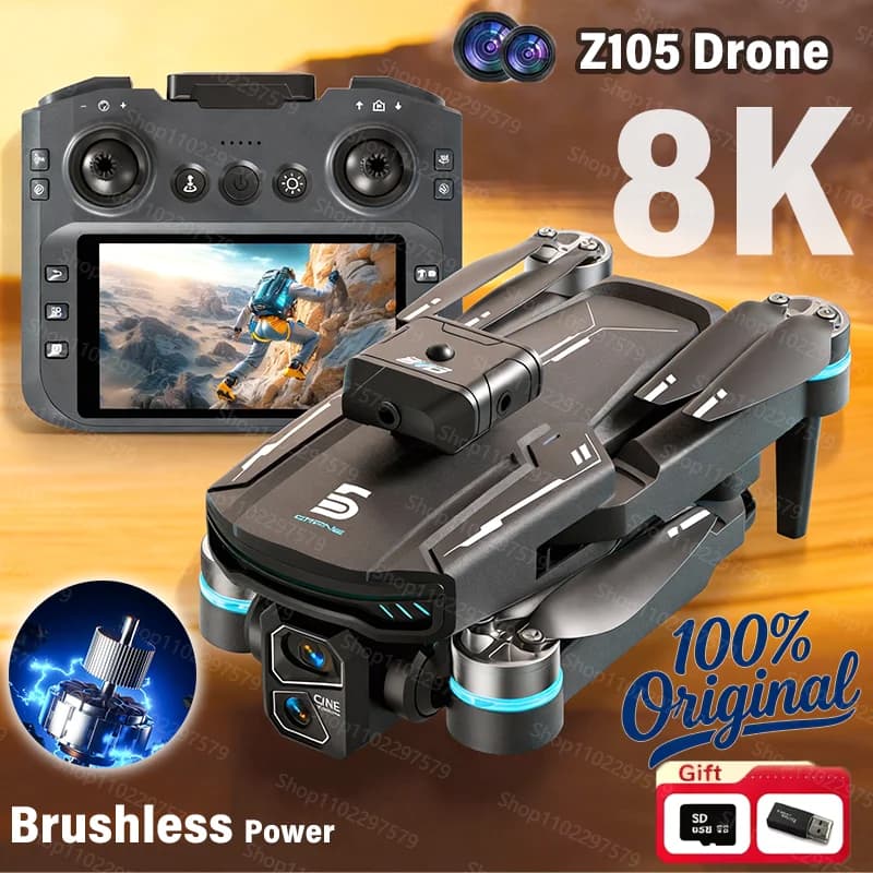 Drone Z105 with Gimbal Camera for Children, Adults and Beginners, 1080P FPV, Remote Control, Altitude Maintenance, 360° ° Spin Boy Accessories