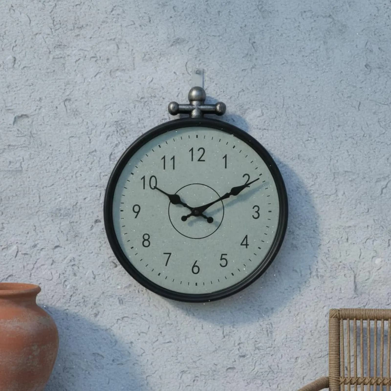 Orologio da parete impermeabile Orologio da esterno resistente all'acqua Decorazione per la casa Orologio IP44 facile da leggere per il giardino