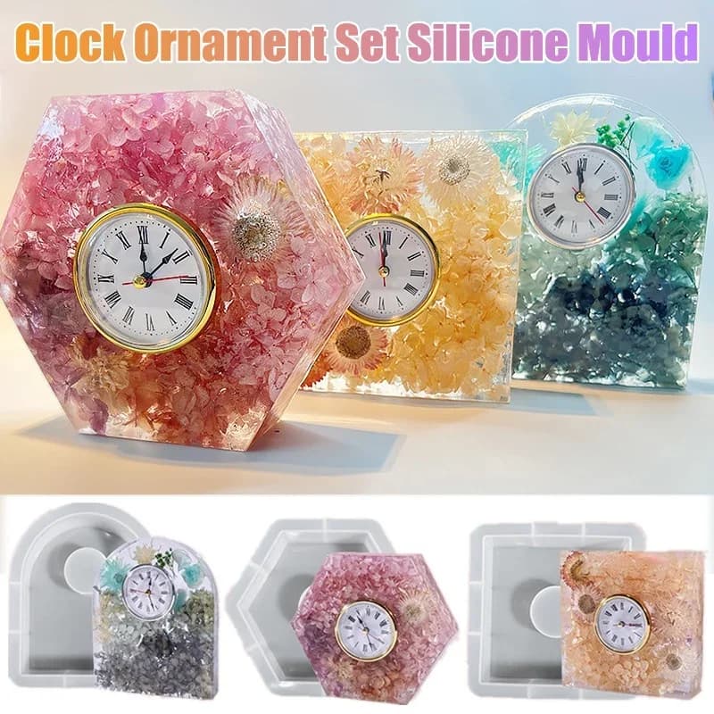 Set di ornamenti per orologi Stampo in silicone Orologio per gioielli Dimensioni Stampo in silicone in resina Strumento fatto a mano Stampi in resina epossidica fai-da-te