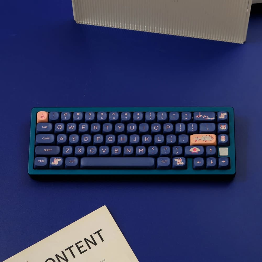 126 tasti GMK Kitsune Copritasti PBT Keycap MOA/XOA Profilo Sublimazione della tintura Copritasti per tastiera meccanica MX 6.25U 7U