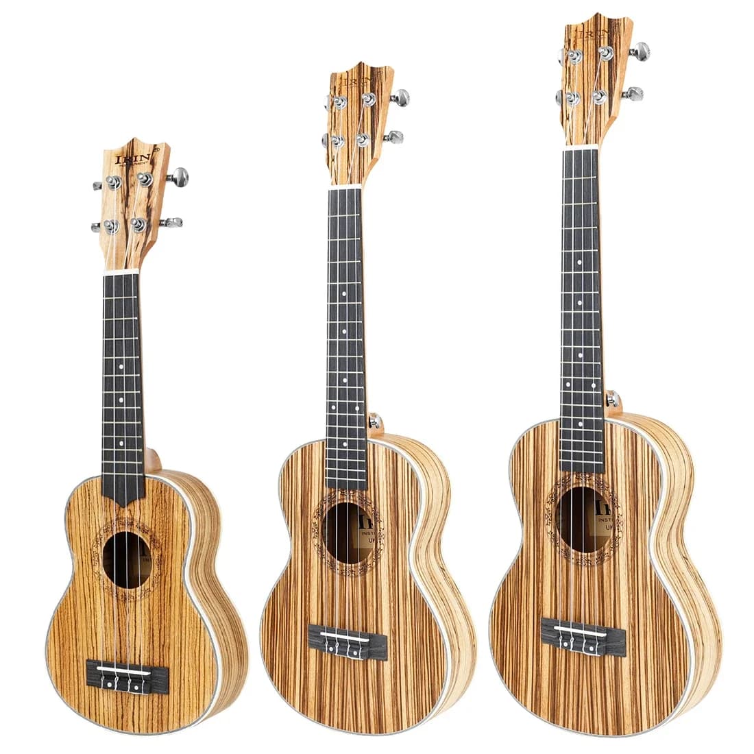 IRIN Ukulele 21/24/26 pollici Ukulele Zebrawood Ebano Chitarra Hawaiana Mini 4 Corde Ukulele A Pizzicato Strumento Musicale Guitarra