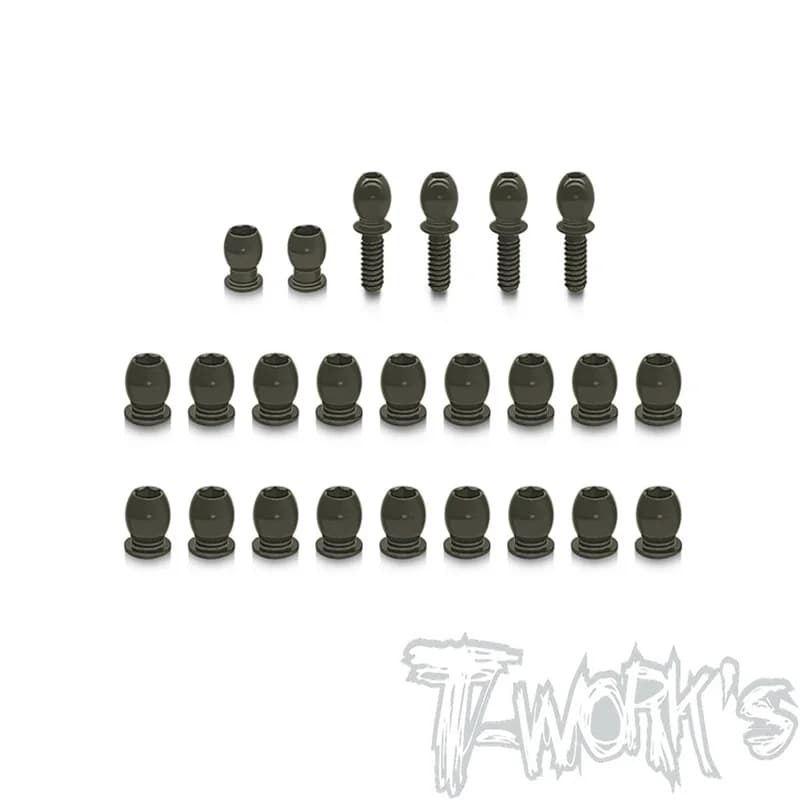 T originale funziona all'alluminio con rivestimento rigido TO-327 7075-T6. Set palline (per Xray NT1 2023) 24 pezzi. Parte professionale Rc