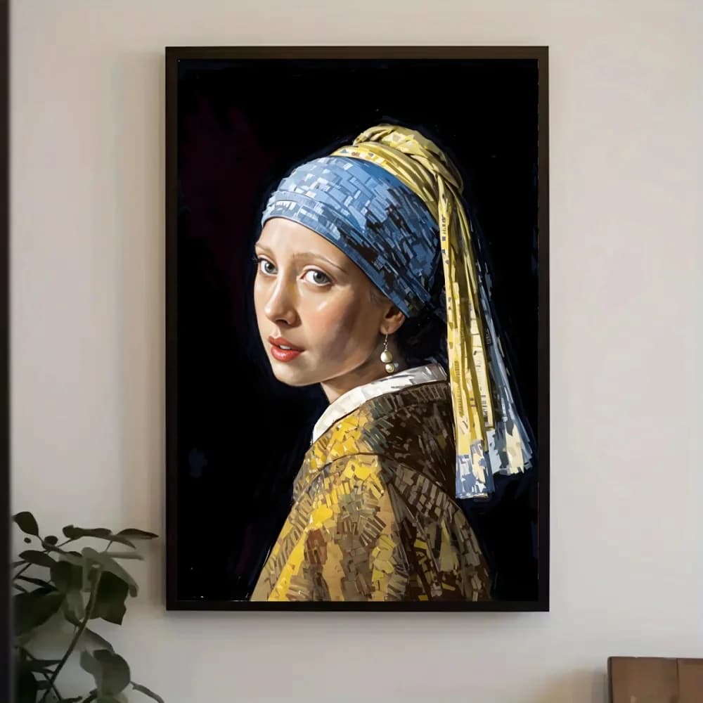 Paint By Numbers for Kids Adults DIY Oil Painting Girl with A Pearl Earring Kit Handmade ArtGift Canvas Painting for House Decor