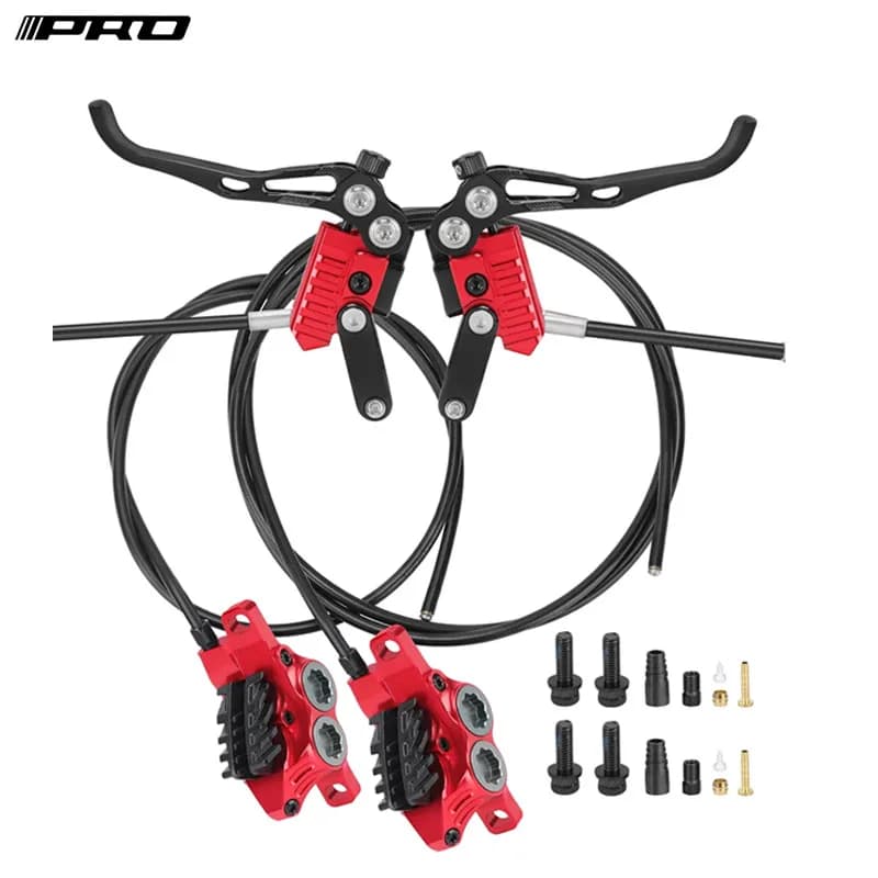 IIIPRO 800mm/1550mm MTB Ultra Leggero Quattro Pistoni Disco Idraulico Mountain Bike Freno Cnc Routing Completamente Interno Split freno a olio