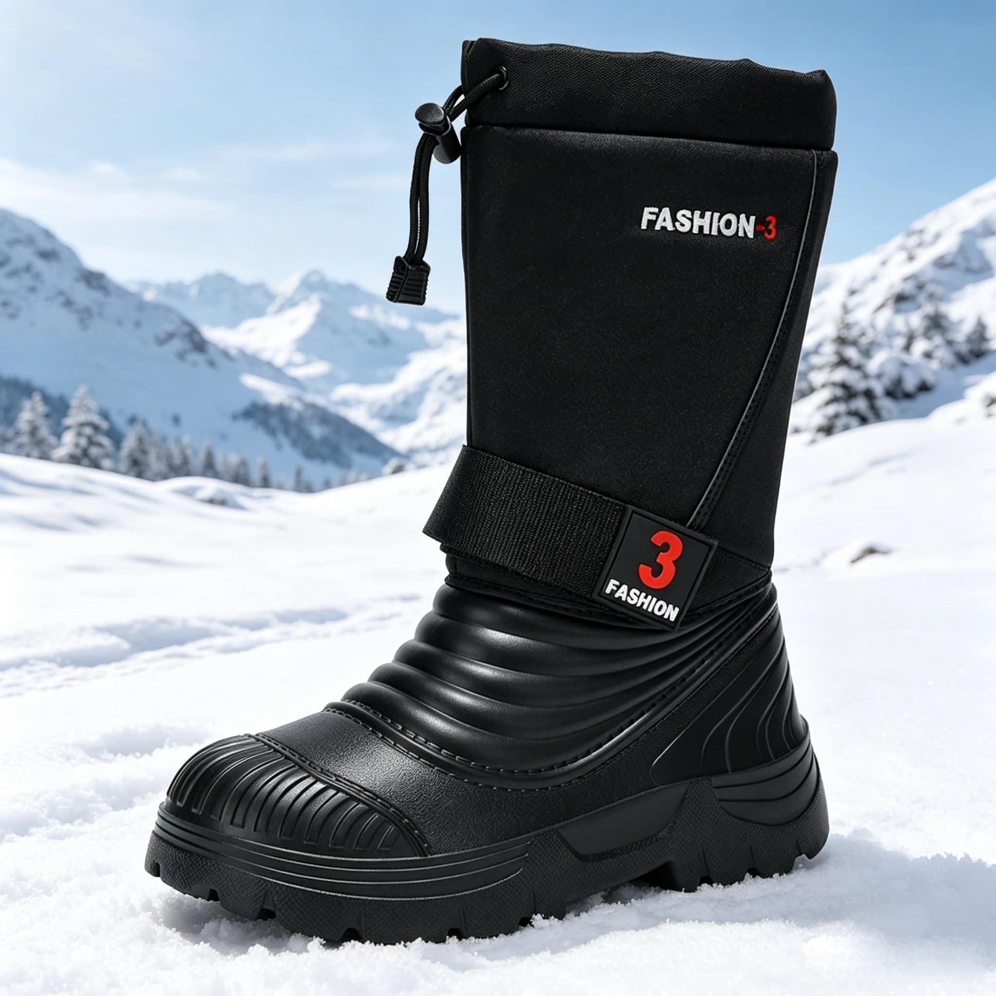 Men's Winter Shoes Waterproof Men's Boots Warm Plush Couple Snow Boots Outdoor Non-slip Hiking Boots Men Work Ankle Boots