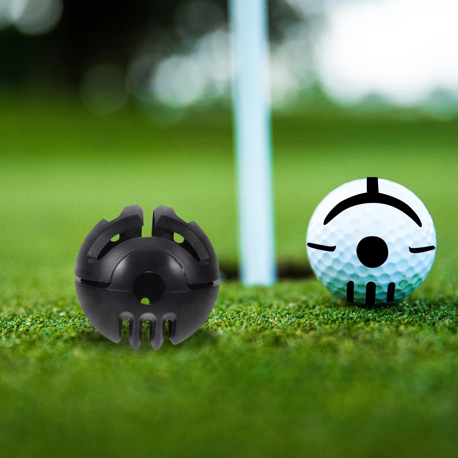 Set di 1 Strumento per la Marcatura delle Palline da Golf a Doppia Faccia, in Materiale ABS Premium, con Clip a Lunga Durata per l'Allineamento nel Golf
