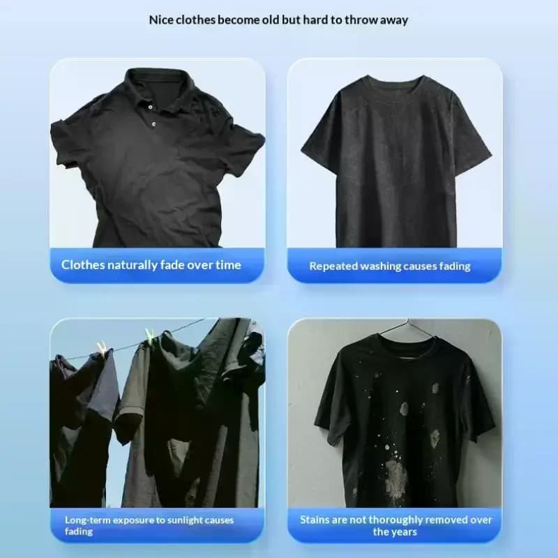 30 Pezzi Foglietti Rinnovatori Colore Nero per Vestiti, Cotone, Lino, T-shirt - Pastiglie Lavatrice per Ripristinare il Nero - Carta per Lavatrice