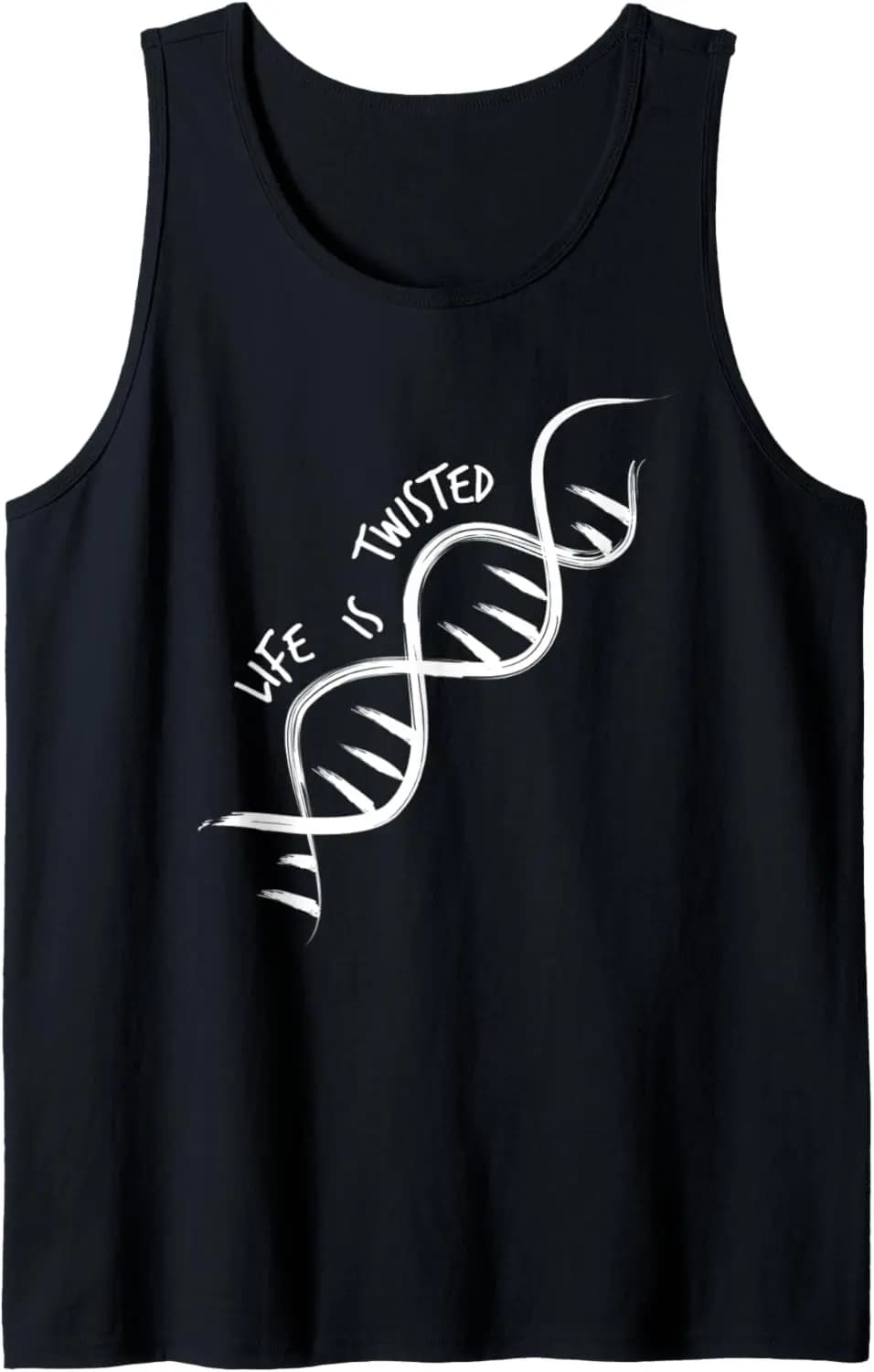 Life Is Twisted DNA Biology Science Tank Top Un gilet corto casual per uscire a fare sport in compagnia di amici, in cotone che assorbe il sudore